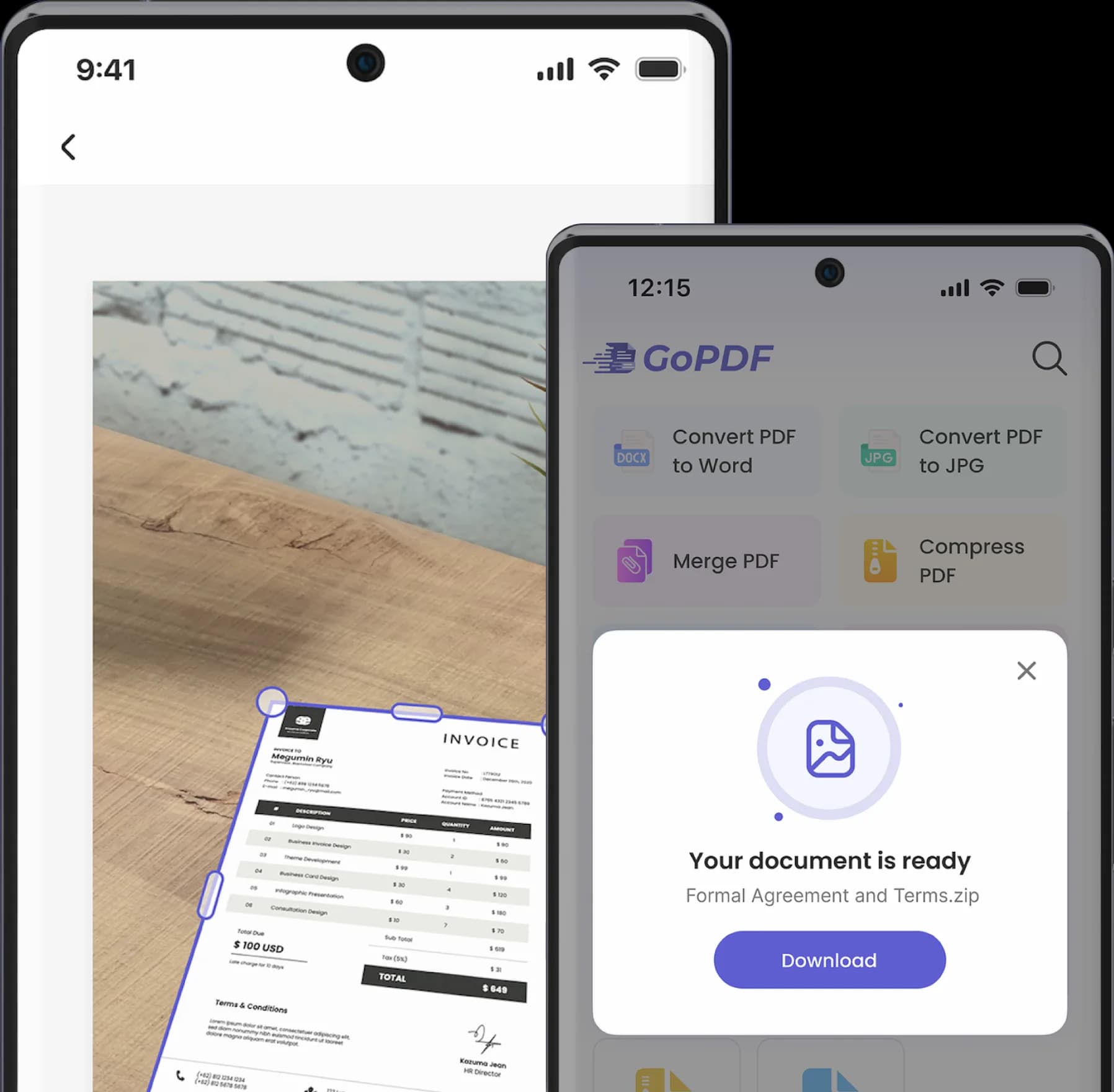GoPDF mobile app