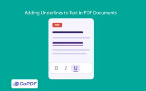 Adding Underlines to Text in PDF Documents