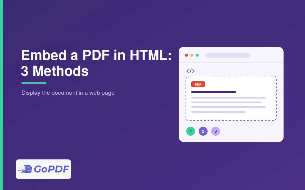 Embed a PDF in HTML