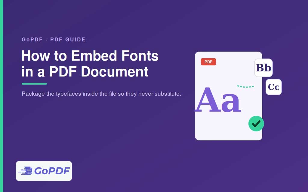 How to Embed Fonts in a PDF Document