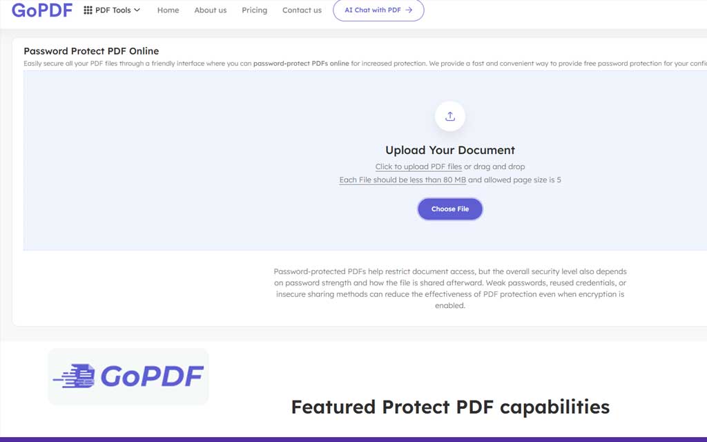 encrypt the PDF with gopdf