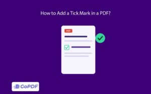 How to Add a Tick Mark in a PDF?
