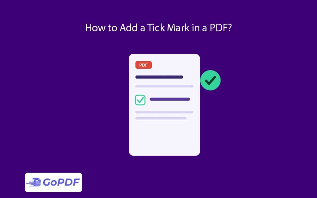 How to Add a Tick Mark in a PDF?