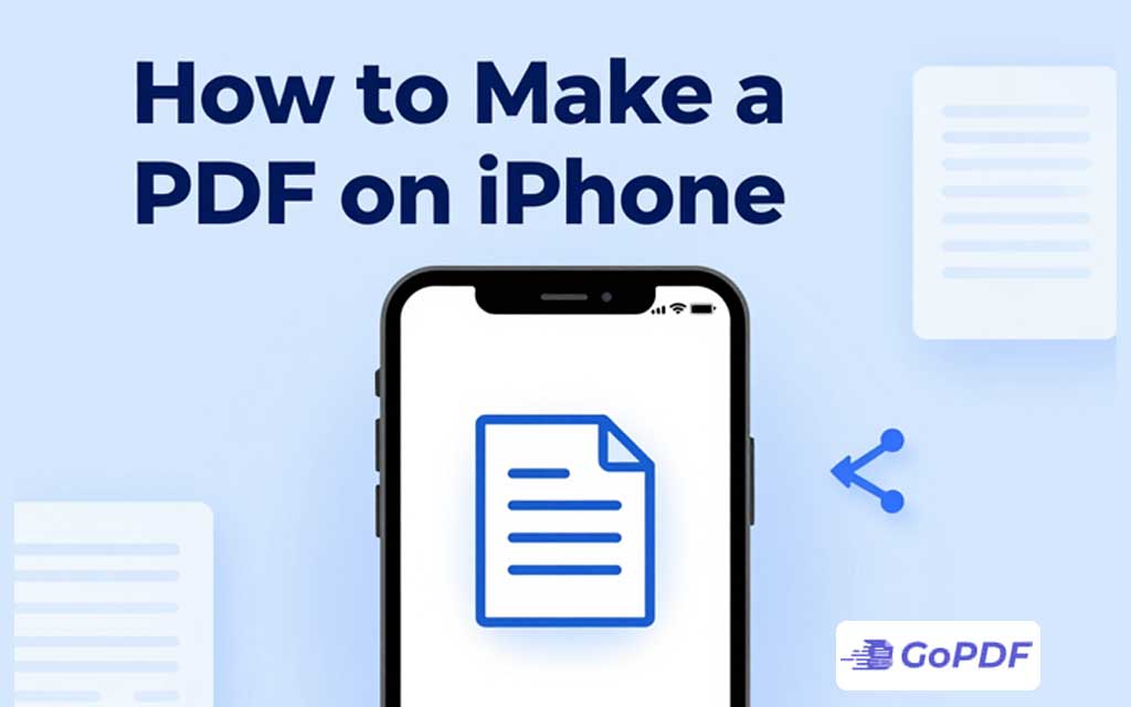 How to Make a PDF on iPhone (2026 Guide, No App Required)